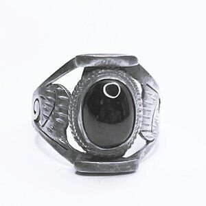 Vintage Soviet Silver Garnet Ring | Deep Wine Red Stone | 1970s USSR